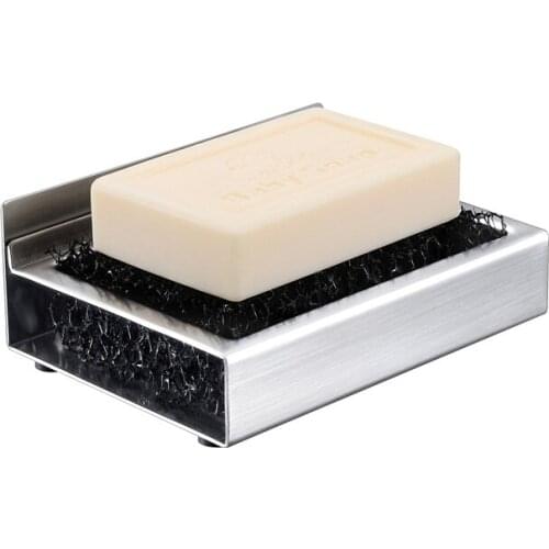 Soap Dish Holder Rack for Bathroom,Wall Mount SUS304 Stainless Steel 3M Self Adhesive Soap Tray Basket Accessories for Shower