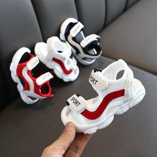 Kids Shoes 1 Pair Casual Children Kids Shoes Baby Boy Closed Toe Summer Beach Sandals Flat Breathable Beach Slip-On Shoes