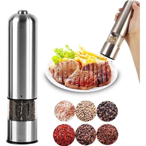 Mill Cutter Operated Electric Grinding Stainless Steel Kitchen Seasoning Tools for Cooking Grinder Core Mill Pepper Salt Spices