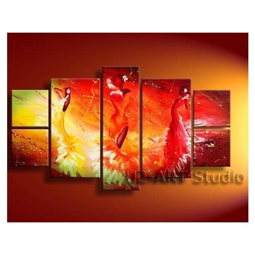 Abstract Group painting,dance,handicraft,home decorate,modern art,bedroom oil paintings GP28