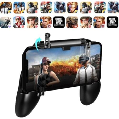 W11 PUBG Game Controller Mobile Controller Gamepad Joystick Metal L1 R1 Trigger Aim Button for iPhone Android Pubg Gamepad#50