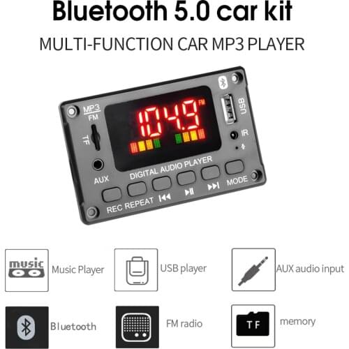 Kebidu DC 7V-26V 2*40W mp3 player bluetooth Audio decoder module For Car radio WMA USB TF AUX Remote Control call recording