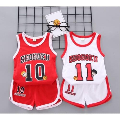 Boys Summer Clothes Sets Children Casual Vest Shorts 2pcs Tracksuits For Baby Teens Jogging Sports Suits Kids Basketball Set