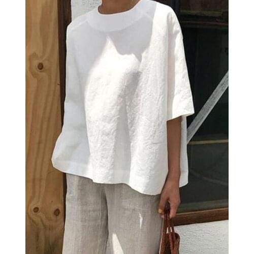 Summer Women Plain Plus Size T-Shirt Femme Casual Short Sleeve Harajuku Tunic Office Lady Basic Vetement 2021 New Clothing traf