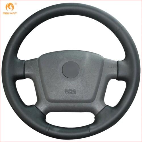 MEWANT for Kia Cerato 2005-2012 Old Kia Ceed Black Micro Fiber Artificial Leather Car Steering Wheel Cover Accessories Parts