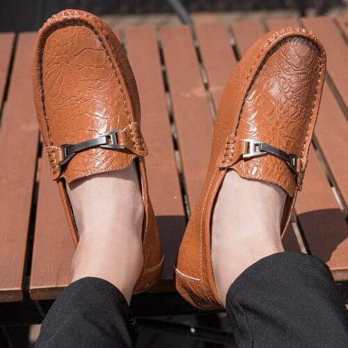 Moccasins For Men Lether Shoes Men Fashion Male Leather Stylish For Summer Italian Mens Casual Trend Piergitar Lather
