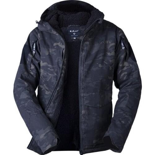 S.archon Outdoor sports tactical mens jacket military fleece warmth waterproof cloth for camping hiking