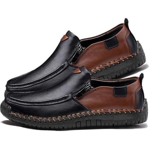 Men Large Size Hand Stitching Casual Outdoor Driving Flats