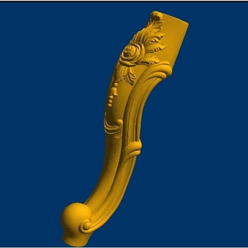 Tea table leg 3d model relief for cnc in STL file format--Furniture leg--81