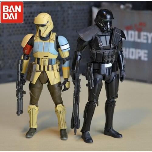 Genuine Bandai SHF Star Wars The Last Jedi Black Warrior Red Guard Storm Soldier White Soldier Model Movable