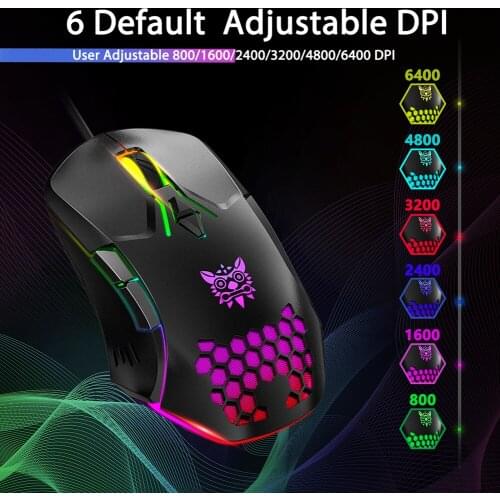 Wired USB Gaming Mouse Pink Mute RGB Gamer 6 Buttons Mice Optical Office Computer Mouse For Desktop Laptop Ergonomic Game Mouse