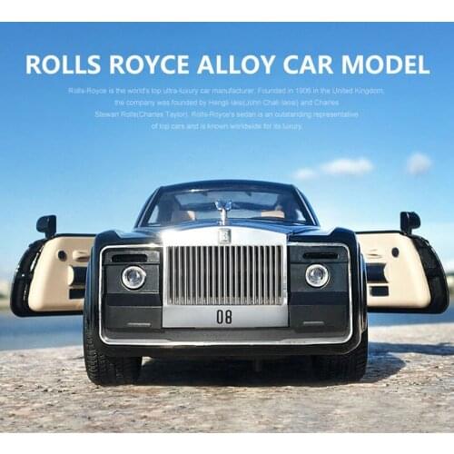 1:24 Diecasts & Toy Vehicles Car Model Rolls Royce 4 Doors Opened Pull Back Alloy Metal Car Toy Gift