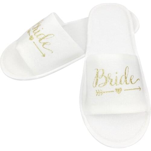 1 pair Hen Party Bride To Be Disposable Soft Slippers Bridal Shower Wedding Decoration Bride / Groom Bachelor Party Gift