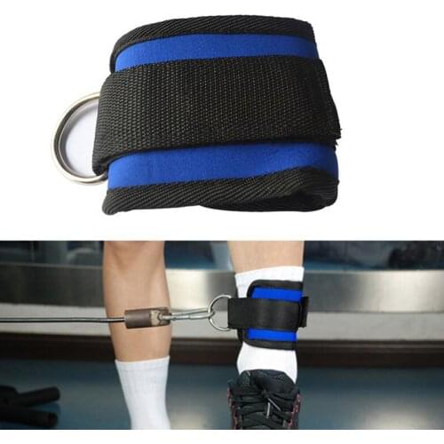 1 pair Body Building Resistance Band D-ring Ankle Strap Buckle Gym Multi Thigh Ankle Cuffs Power Weight Lifting Fitness