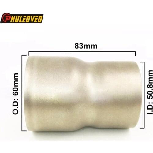 1pcs Motorcycle Exhaust Pipe 51mm to 61mm Convertor Adaptor Motorbike Muffler Exhaust Pipe Interface Welding Connector Adapter