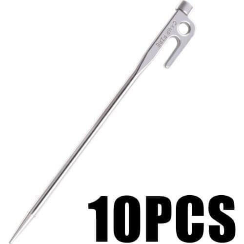 10PCS 30Cm Camping Tent Stainless Steel Forged Outdoor Tent Floor Nails Camping Tent Accessories