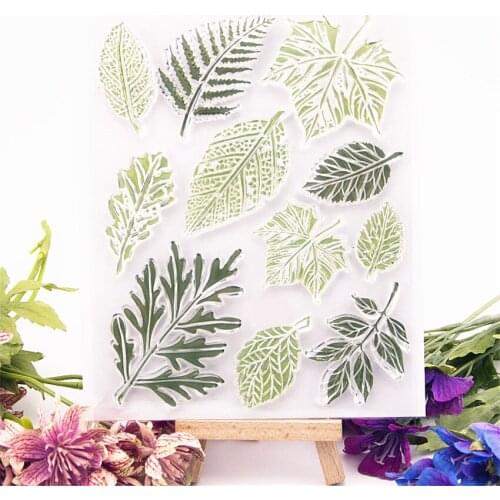 14x18cm green leaves Transparent Clear Stamps Silicone Seals Roller Stamp DIY scrapbooking photo album/Card Making