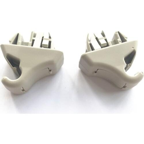 2pcs Car Sun Visor Hook clip bracket gray beige For Mitsubishi Pajero Montero III 2000-2006 V73 V77 V93 V97