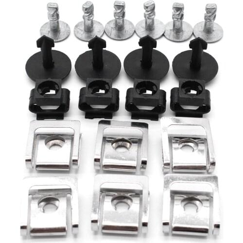 20PC Engine Under Gearbox Cover Clips Undertray Shield Body Splash Guard Fastener Screw for Audi 100 A3 A4 A6 A8 TT