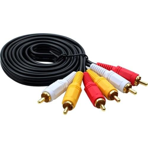3RCA Male to 3 RCA Male Composite Audio Video AV Cable Plug 3X RCA Retail & Wholesale 1.5m 3m 5m 10m 15m 20m
