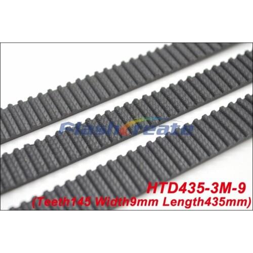 5pcs HTD3M belt 435 3M 9 Length=435mm Width=9mm Teeth=145 3M timing belt rubber closed-loop belt 435-3M Free shipping