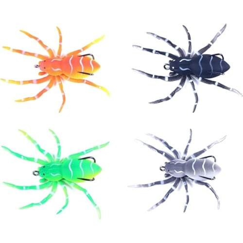 5pcs/boxed Bionic Spider Bait Freshwater Saltwater Bait Kit Realistic Hard Plastic Bait Perch Bait Fishing Lures Kit Lifelike