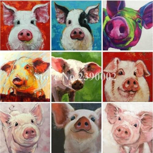 5D DIY Diamond Painting Pig Needlework Crafts Christmas Gift Swine Diamond Embroidery Cross Stitch Diamond Mosaic Animals
