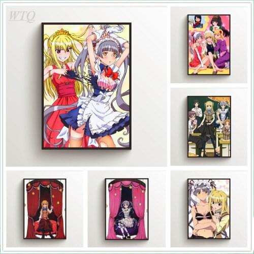 MariaHolic Shidou Mariya Shinouji Matsurika Anime Posters Canvas Painting Photos for Childrens Room Wall Art Picture Home Decor