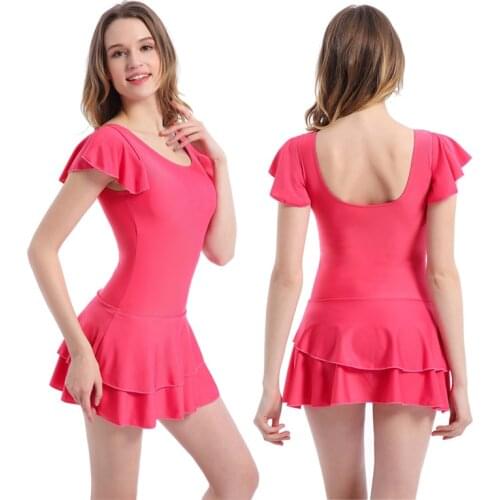 One Piece Swimsuit Swim Skirt Swimwear Plus Size Bathing Suit Brazilian Women Swimming Wear Push Up Vintage Monokini 3XL 2021