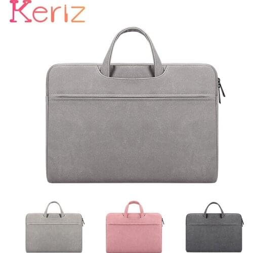 Business Portable Frosted PU Leather Waterproof Laptop Bag for 13 14.1 15 15.6-inch MacBook Air Pro MacBook Notebook Tablet Bag