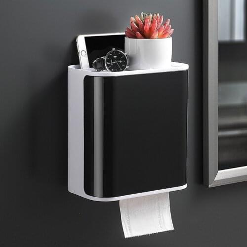 Four color Toilet Paper Holder Waterproof Wall Mounted Toilet Paper Holder Shelf Storage Box Bathroom Tool Tissue Holder
