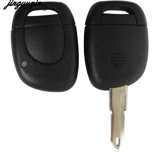 Jingyuqin 10pcs/lot New 1 Button Blade Remote Car Key Shell For Renault Twingo Clio Kangoo Master NO Chip Keyless Entry Fob Case