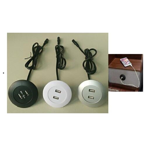 2019 Round mini double USB charging socket for furniture sofa or edge fast charger