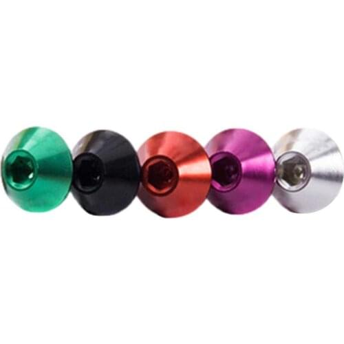 M5*10 Aluminum Alloy Mushroom Head Bicycle Water Bottle Cage Screw Mountain Bike Kettle Rack Screw Bike Accessories