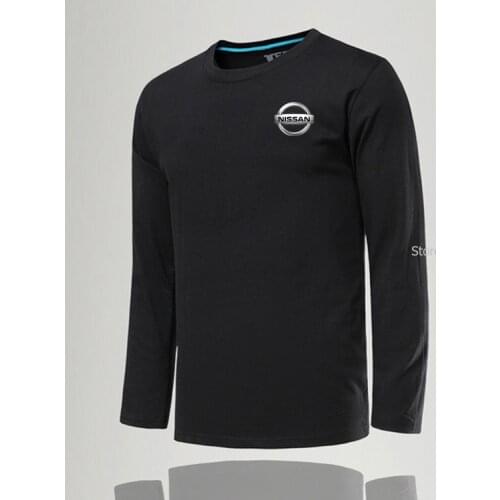 Long Sleeve Men spring New Fashion nissan T-shirts O neck Casual T Shirt Male clothes