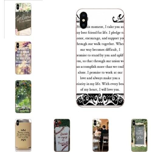 For Huawei NOVA 6 SE 5 P40 p30 lite Pro Honor V30 20 Pro Mate 30 Pro Lite 20s Soft Capa Cover Wedding Marriage Bride Life Phrase