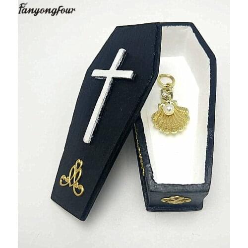 New! Halloween Graveyard Vintage Vampire 3d Coffin Silicone Mold DIY Concrete Jewelry Box Storage Box Mold Cake Decorating Tool