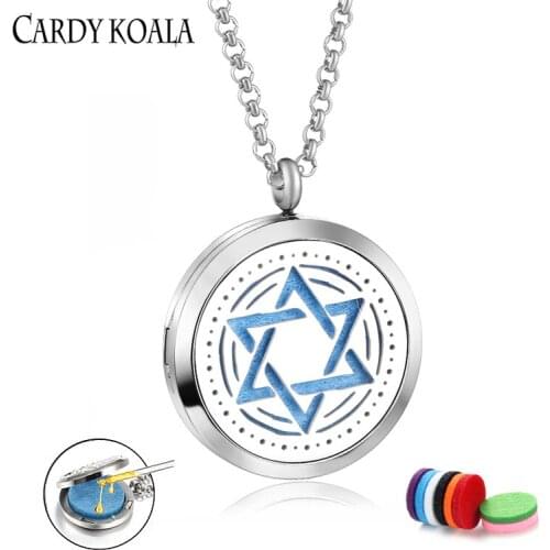 30mm Aromatherapy essential oil diffuser necklace stainless steel pendant with chain Locket jewelry Gift 8 replacement pads