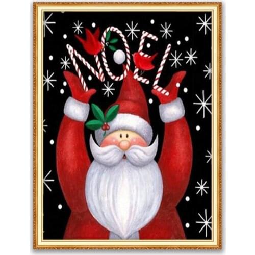 Christmas Santa Claus DIY Embroidery Cross Stitch 11CT Kits Craft Needlework Set Cotton Thread Printed Canvas Home Decoration