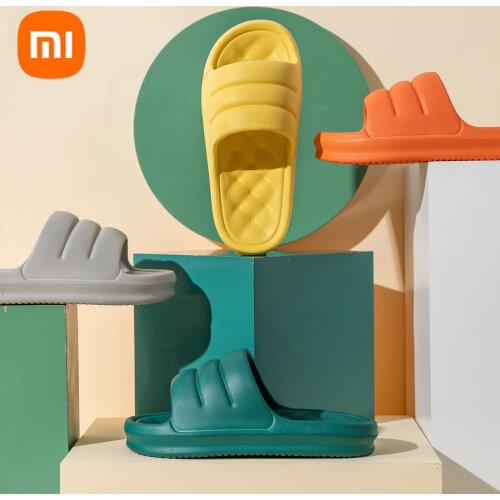 Xiaomi women man slippers Step on shit feeling EVA thick-soled non-slip home summer flip-flops male couple sandals and slippers