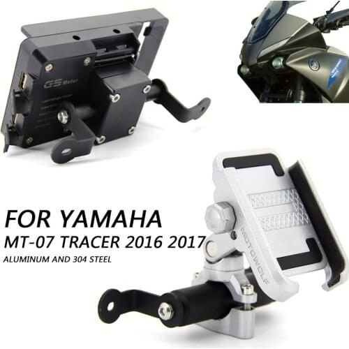 MT-07 MT07 Tracer Smart Phone Navigation GPS Bracket Mounting Bracket Kit for YAMAHA MT-07 Tracer 2016 2017 2 Shots_12MM & 22MM