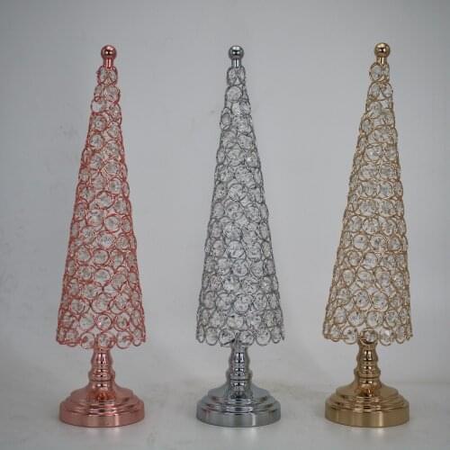 LED ChristmasTree Lights Holiday Decoration Light Metal crystal Christmas tree home decoration