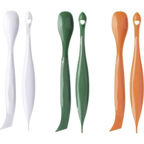 Handy Manual Fruit Peeler Cutter Kitchen Ergonomic Longan Corer Remover Kiwi Litchi Peeler For Lychee- 1 Pair Random Color