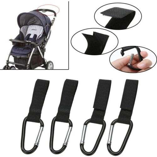 4pcs/lot Universal Stroller Clips Trolley Pram Organizer Slip-Resistant Hanging Shopping Bag Carrier Holder Pushchair Hooks Clip