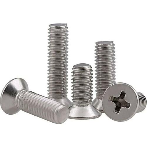 Stainless Steel Screw Phillips Cross Countersunk Flat Head Flat Machine Screw Bolt M5 M6