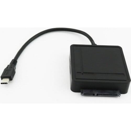 1x USB 3.1 Type C Male to SATA Adapter with Dual USB 3.0 Ports Female and TF SD Multifunction Card Reader Connector Cable 20cm