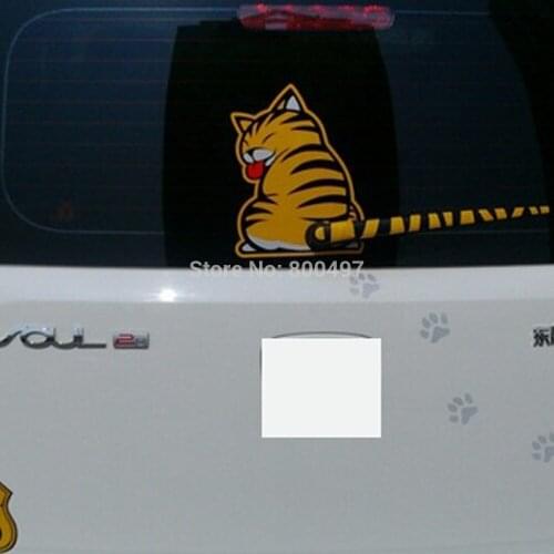 10 x Funny Cat Car Rear Window Wiper Decal Car Body Stickers Car Accessoeirs for Toyota Volkswagen Tesla Honda Hyundai Kia Lada
