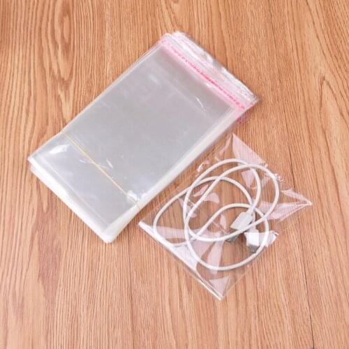 1000pcs Clear Plastic Bag 5x8+2cm Resealable Cellophane Poly Bags Mini Opp Bag Self Adhesive Seal Jewelry Packaging Bag
