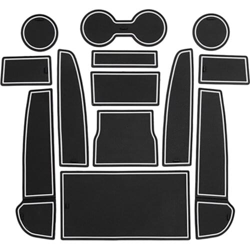 13Pcs/Set Smabee Gate Slot Cup Pad Car Mat Anti Slip for Tesla Model 3 2017-2021 Car Interior Accessories