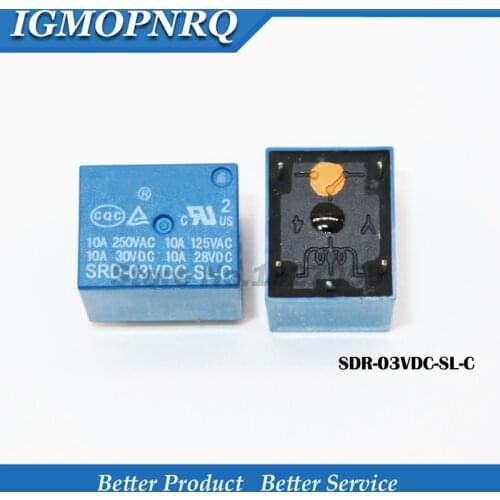 5PCS/LOT Relay SRD-03VDC-SL-C SRD-03VDC-SL SRD-03V SRD-03VDC relays 5PINS 3V DC new